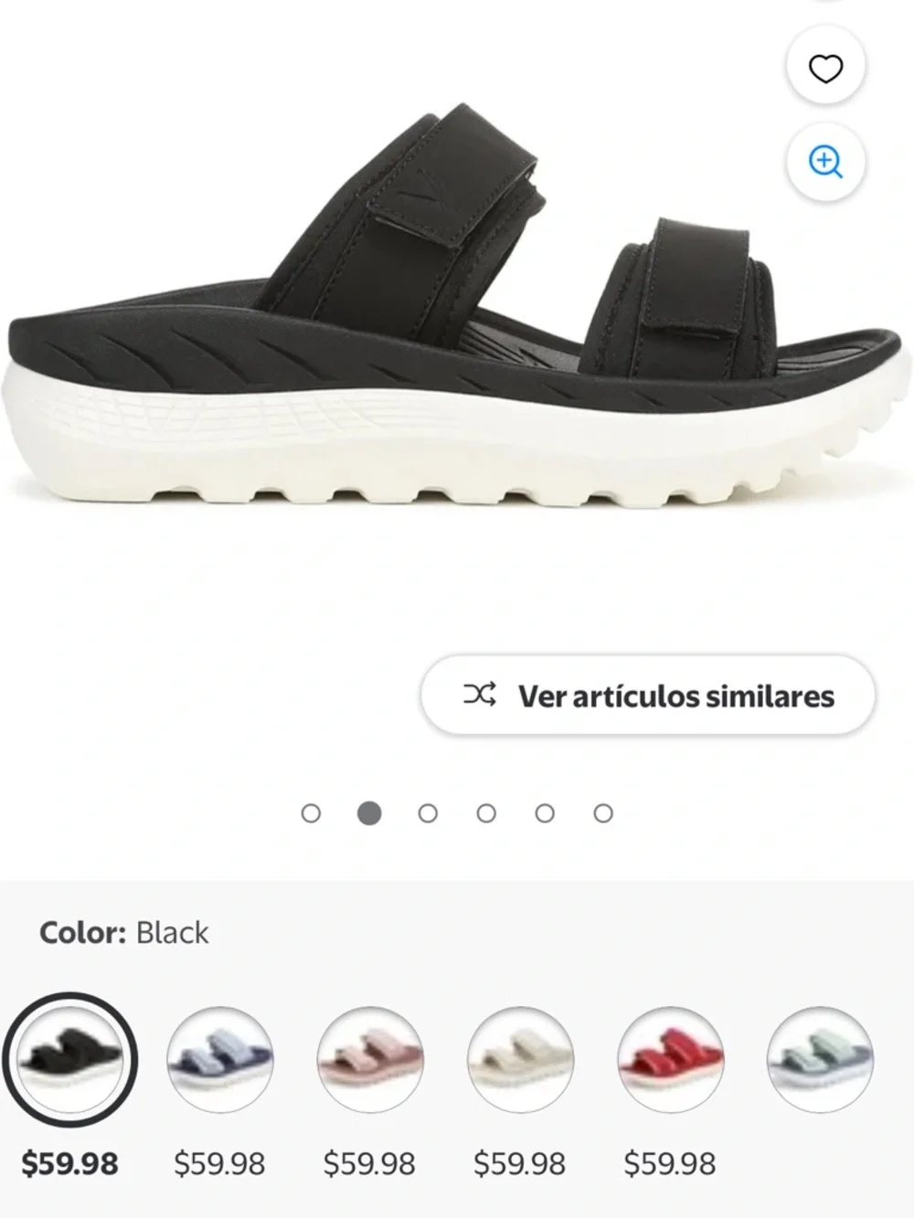 VIONIC UNISEX RENEWAL SLIDE SANDALS BLACK M-8.5. W-10